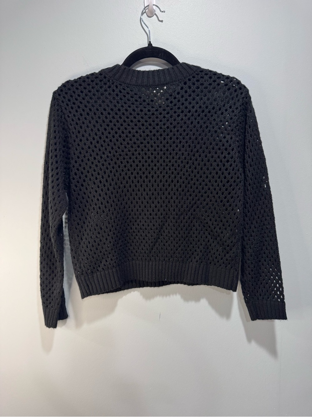 rue21 Black Open-Weave Crewneck Sweater - Picture 4 of 4